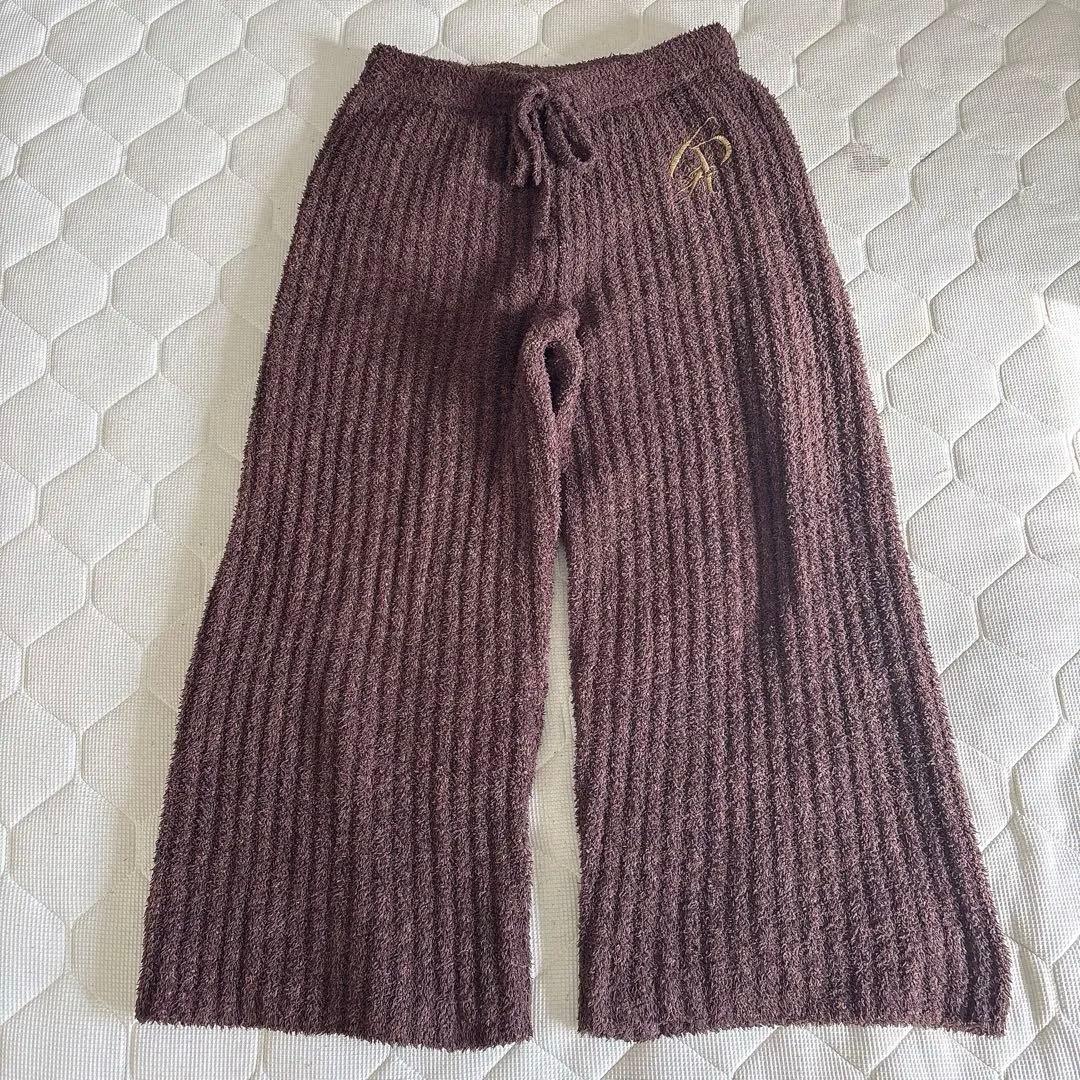 【美品】ジェラートピケ べビモコメランジリブ 上下セット ブラウン