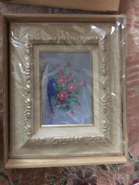 絵画はまなす ショップ はまなすの海 油絵 F4(242×333mm) はまなすの海