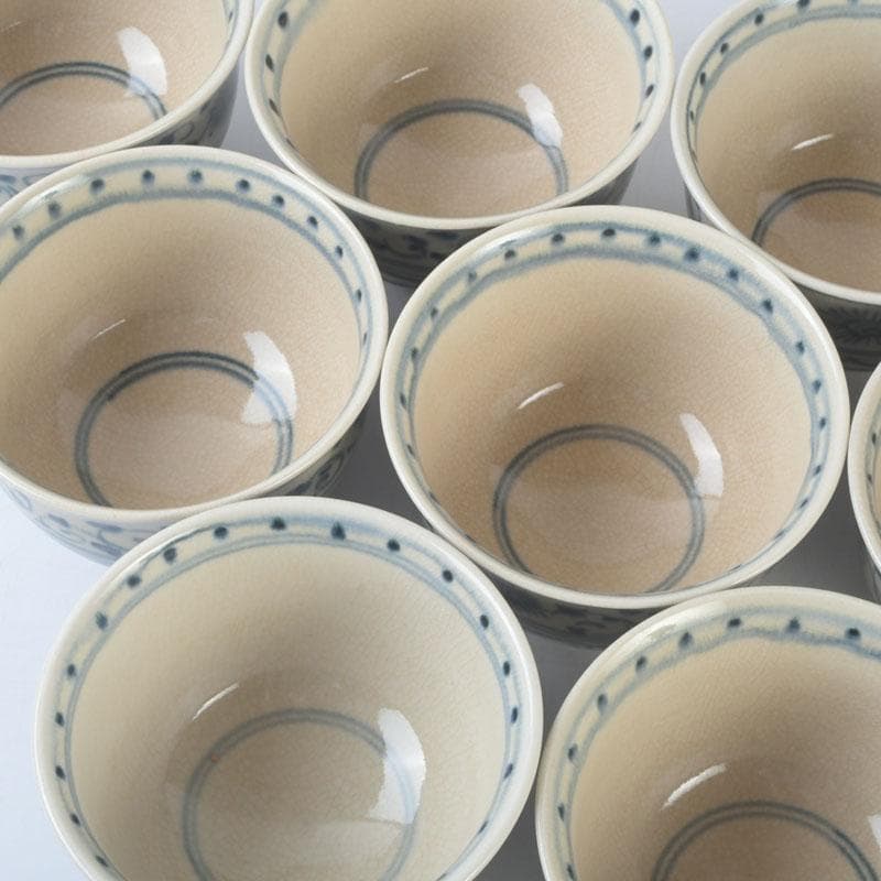 茶道具 加藤連瓶造 安南写 数茶碗 十客 共箱 V 9730A - メルカリ