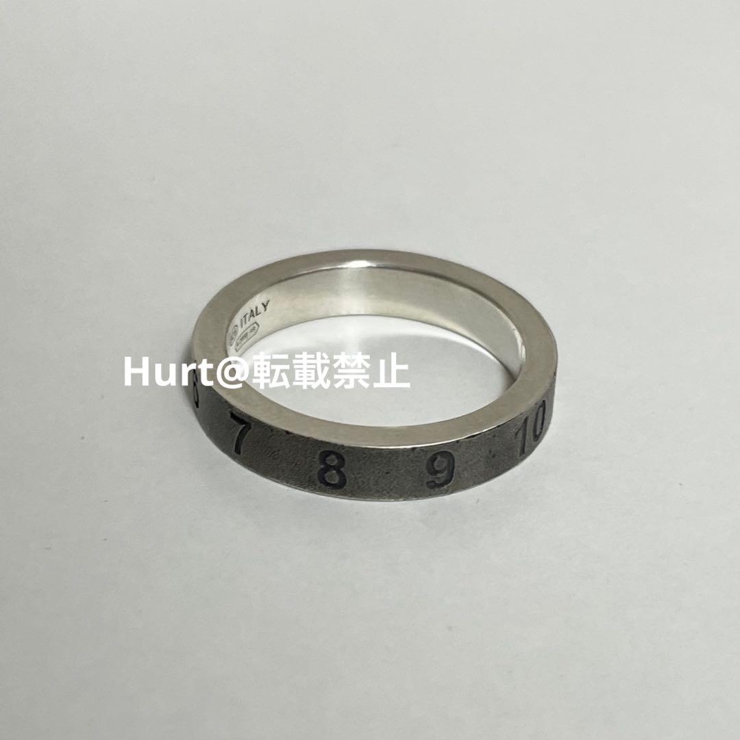 【新品外箱あり】メゾンマルジェラ ナンバリング リング 22号相当 汚し加工