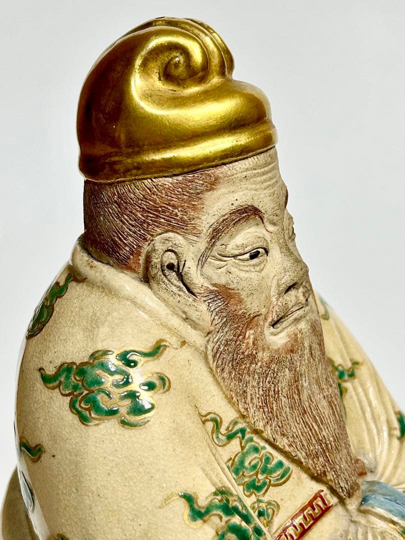 雲林院 寶山 泰平寶山 関羽像 関帝像 明治6年 Bowesコレクション 京焼