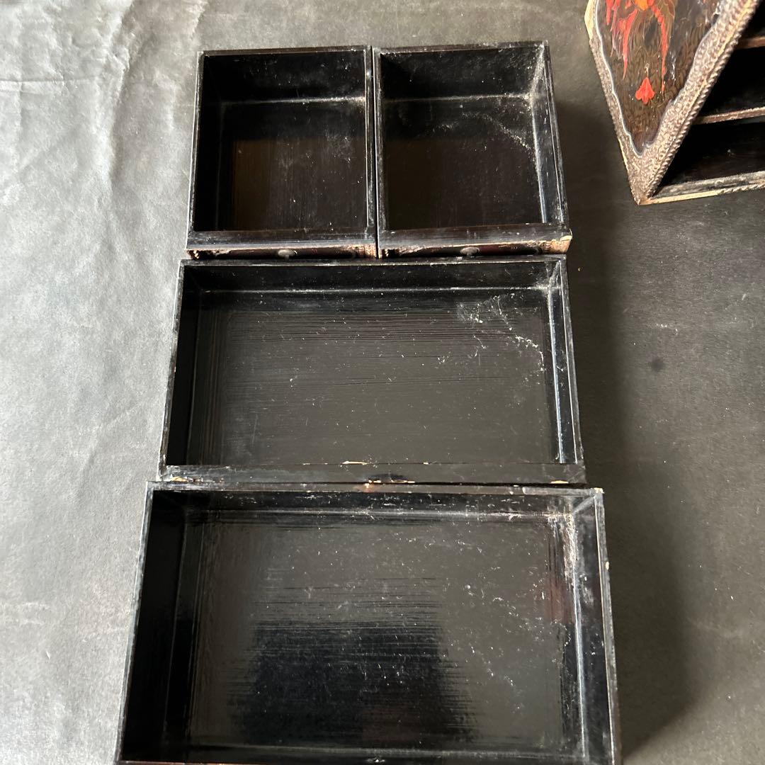 ミニ箪笥　琉球鳳凰漆絵小箪笥？　漆工　沖縄 ？　鳳凰