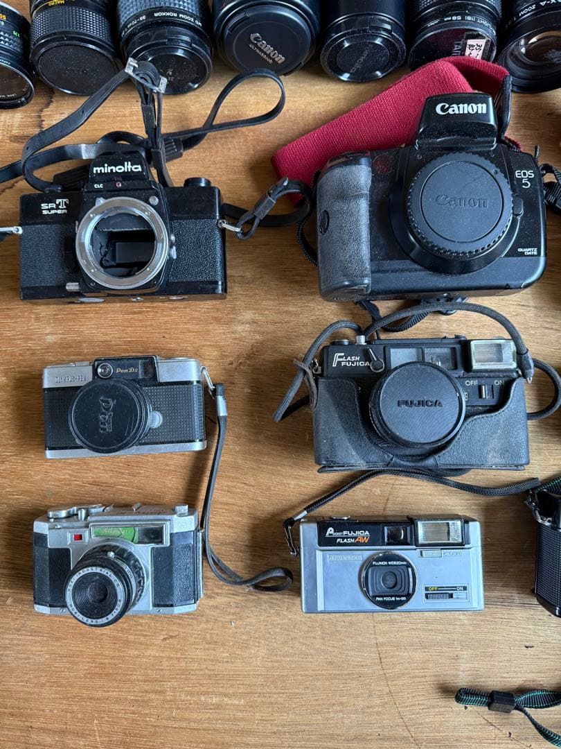 O-2063】カメラ レンズ セット Canon ミノルタ FUJICA