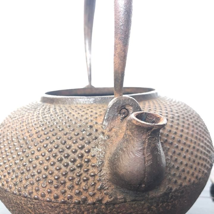 龍文堂　小霰　小あられ　鉄瓶