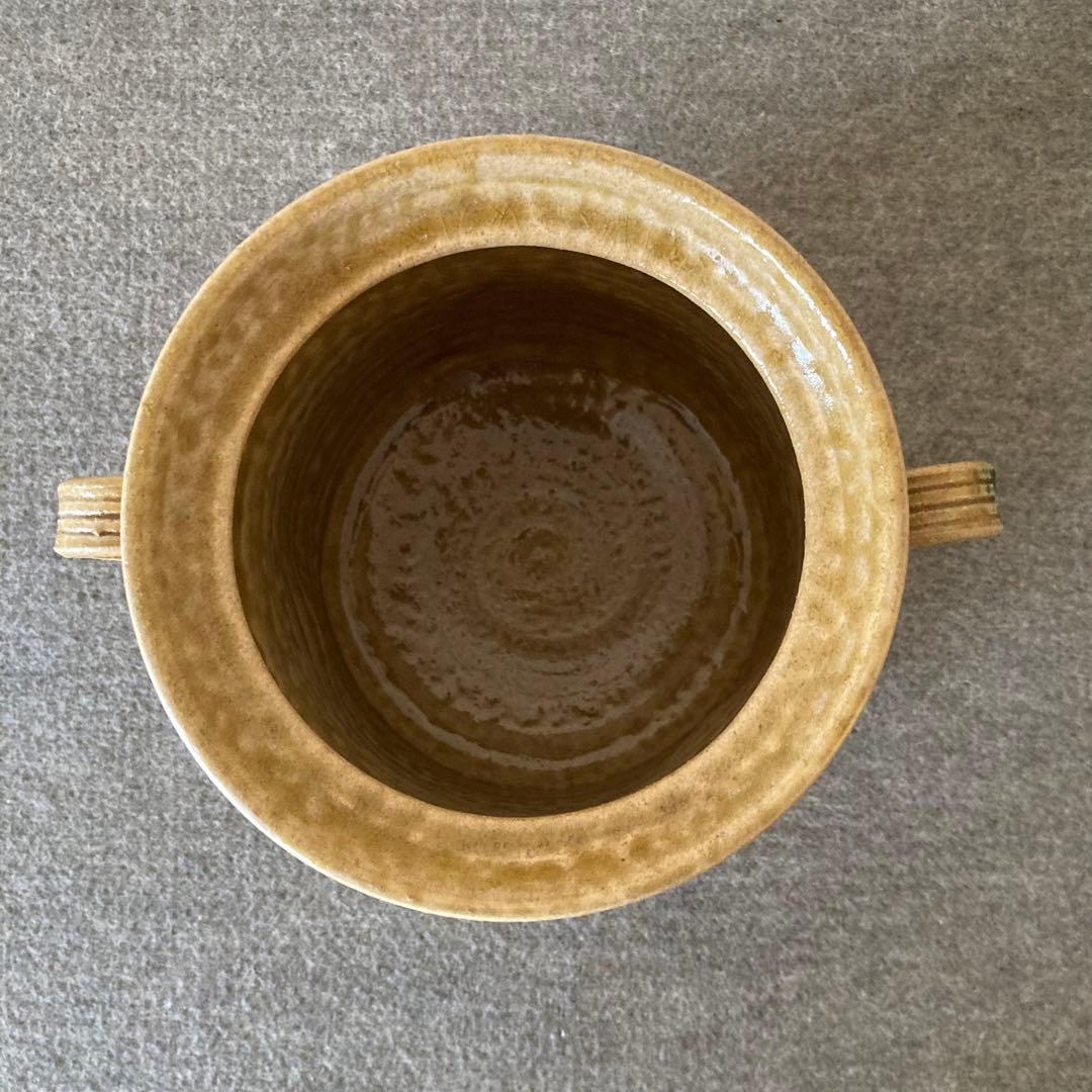 水指 黄瀬戸 耳付き 織部 共蓋 茶道具 陶芸 陶器 水差