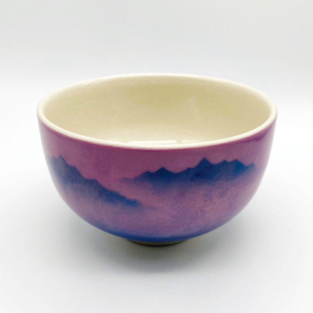【九谷焼 紫連山】茶道具 抹茶碗 茶碗 茶道 茶器