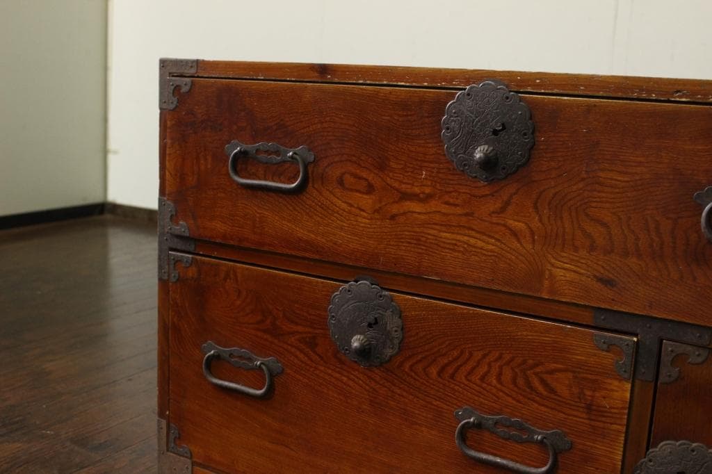 欅材！庄内箪笥・4杯！ 時代箪笥和家具古道具古家具古民藝