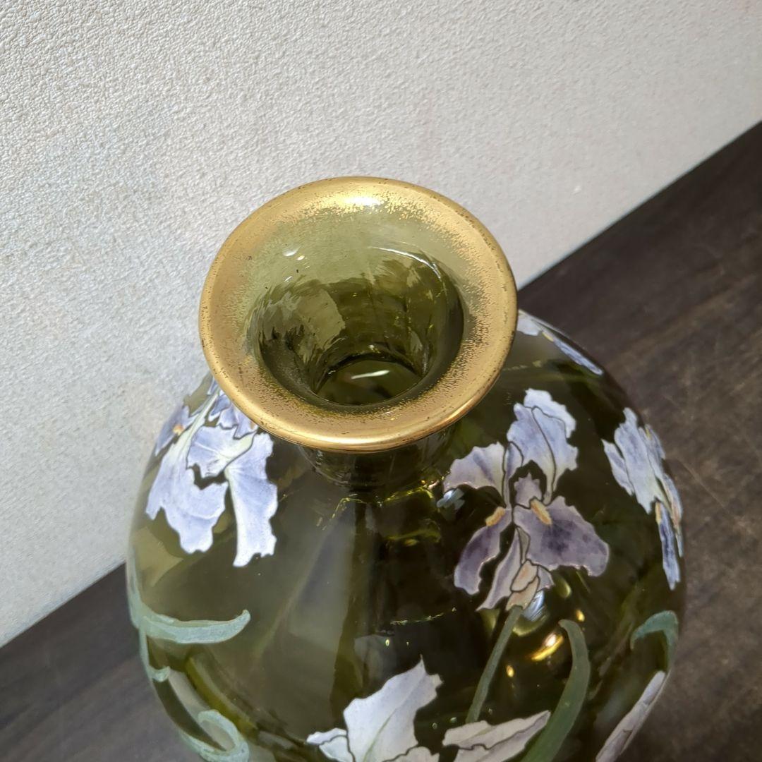 フランス製 大型花瓶 ガラス オシャレ 花びん 花入 M1888