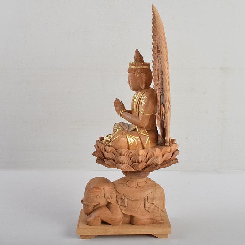 アンバサ様専用松園大龍作白檀 普賢菩薩像 仏像 保証書付 共箱 D