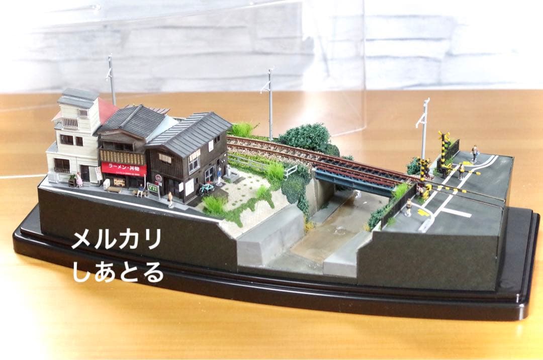 工場 江ノ電 七里ヶ浜橋梁 鉄道ジオラマ展示台 Nゲージ 鉄コレ 鉄道