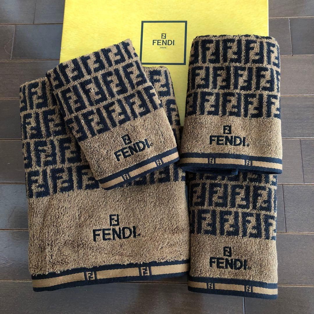 FENDI タオル FENDI タオルセット ブラウン・ブラック