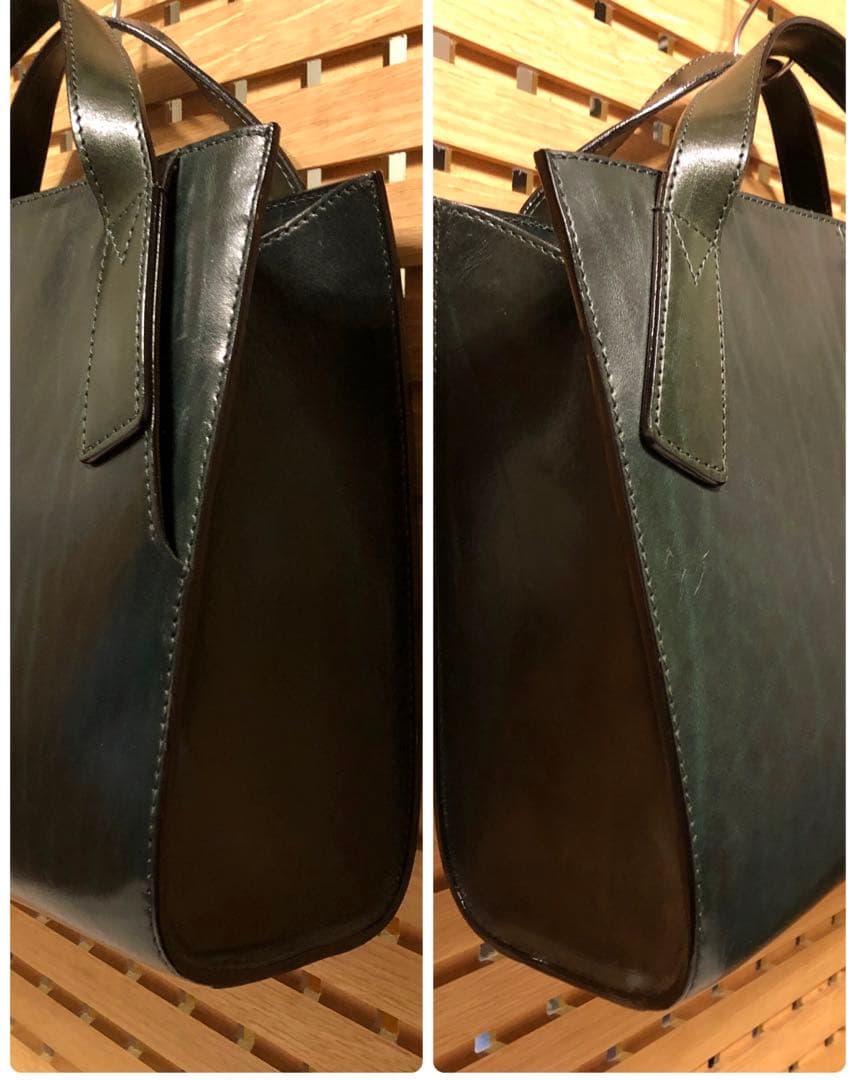 【温泉たまご】✨鞄いたがき✨ルガトー✨トートバッグ✨モスグリーン✨