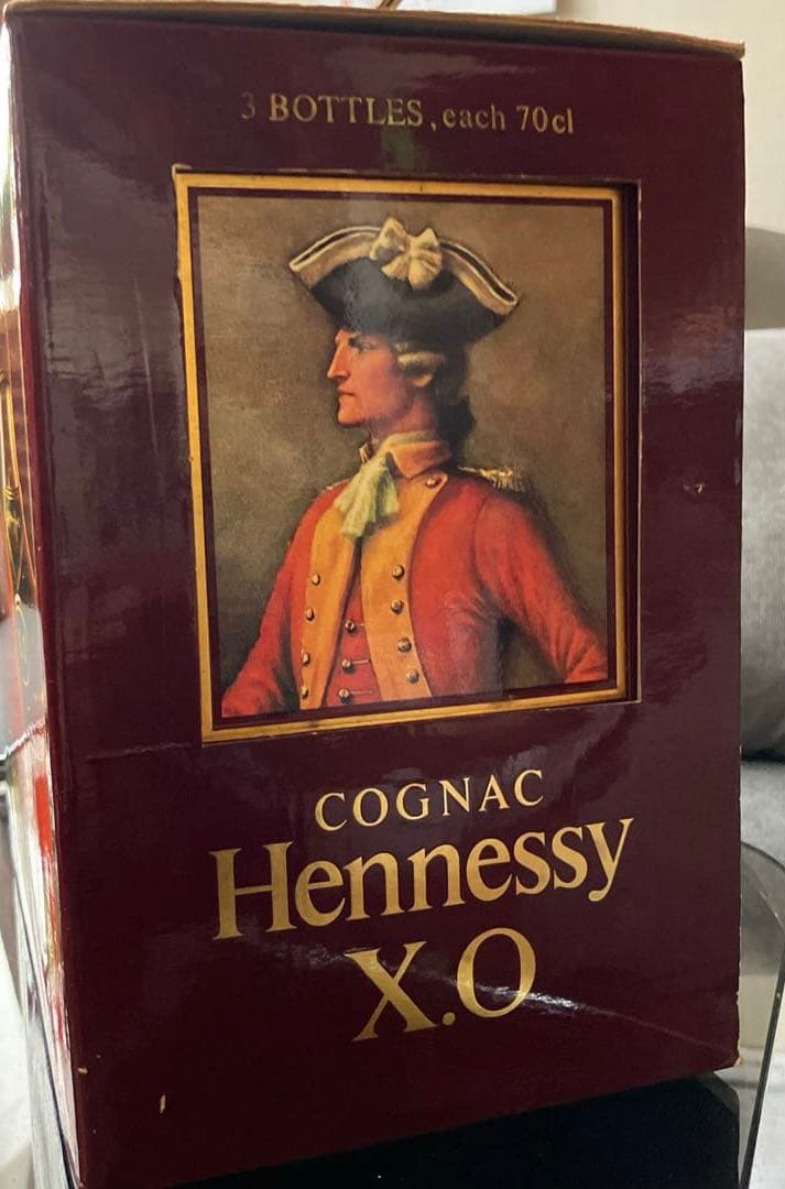 未開封】Hennessy X.O. 3本セット 70cl 金キャップ