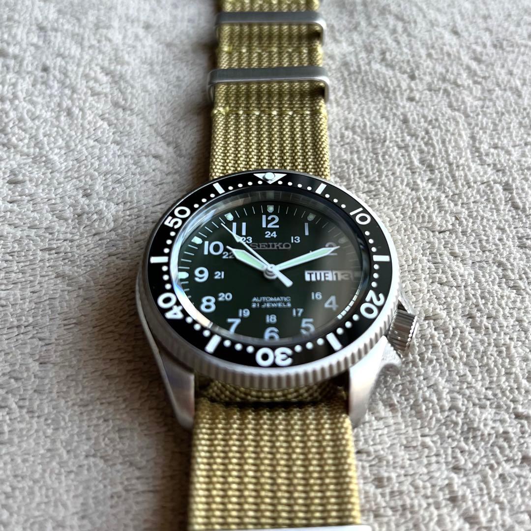 SEIKO 7s26-3060 カスタム ミリタリーウォッチ ダイバーズウォッチ