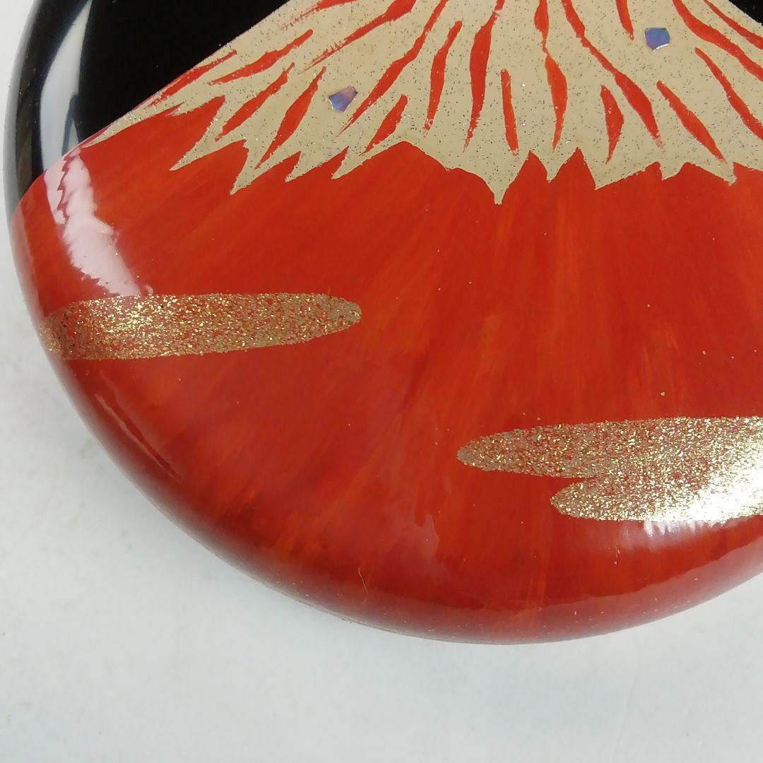 T832 棗 『紅富士蒔絵』『輪島塗』『中棗』『蒔絵師 黒川和禅』 共