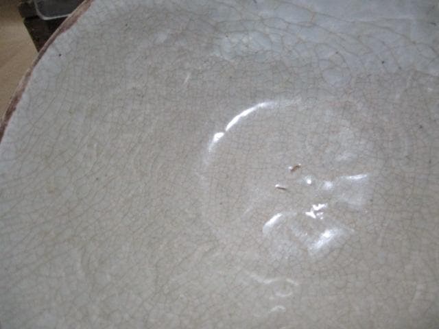 中国　南宋　鳳凰文唐草文青白磁鉢　古箱付き　I31-1