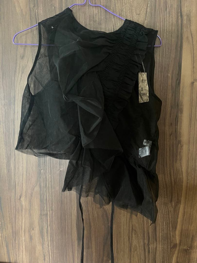 stylemixer スタイルミキサー　チュールシャーリングトップ　タンクトップ