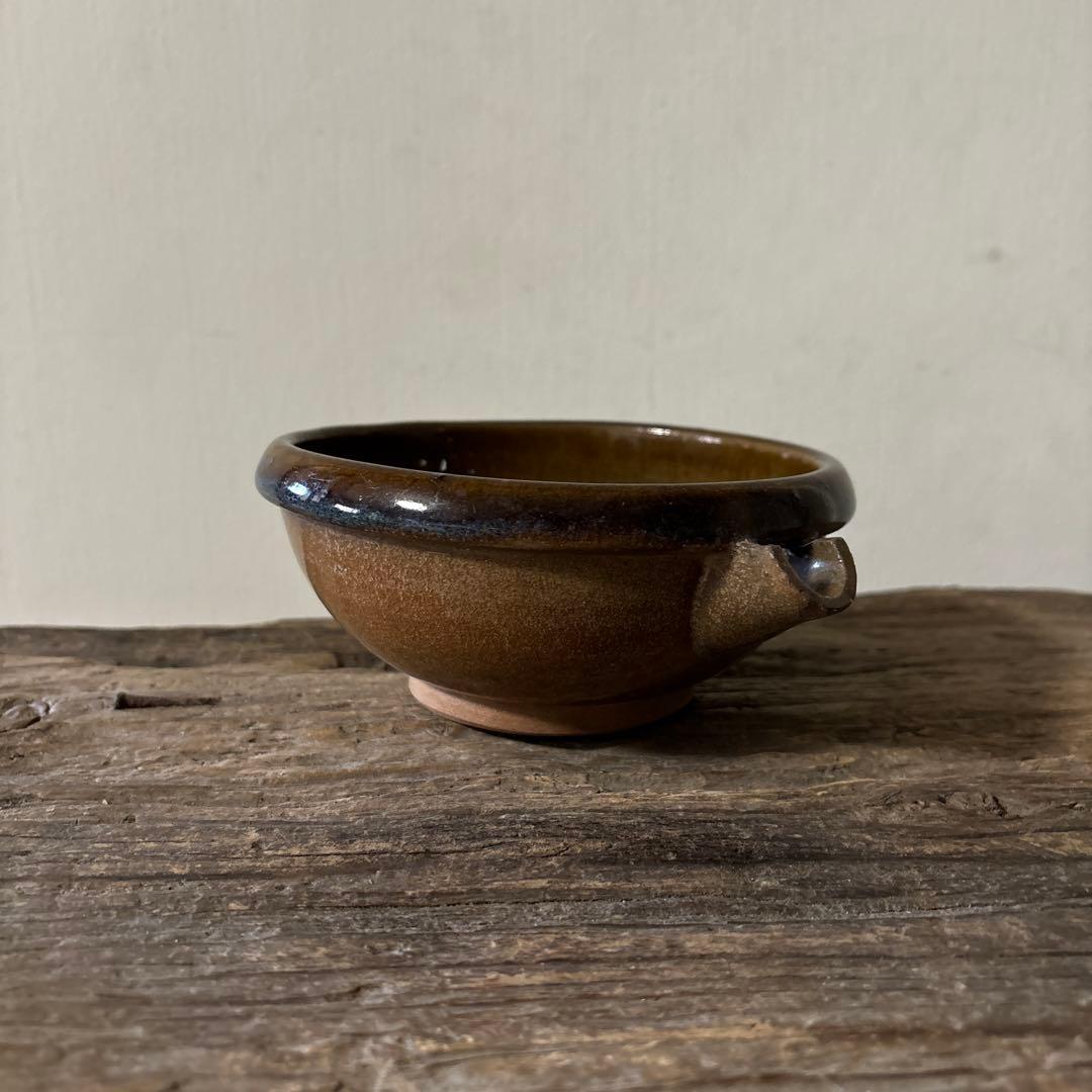 古い小砂焼片口　平清水　酒器　アンティーク　骨董　古民芸　検:白洲正子　李朝