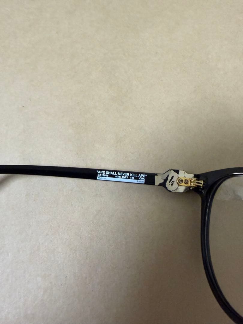 A BATHING APE ブラックフレーム メガネ