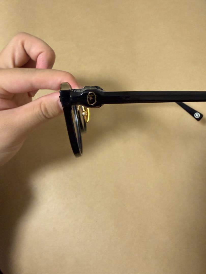 A BATHING APE ブラックフレーム メガネ