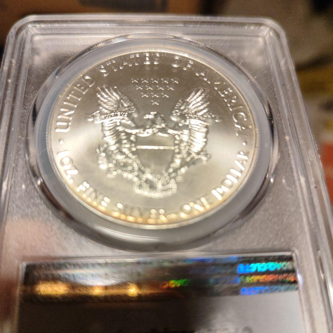 銀貨 99.9% 純銀 シルバー イーグル 銀貨PCGS最高鑑定 初回版