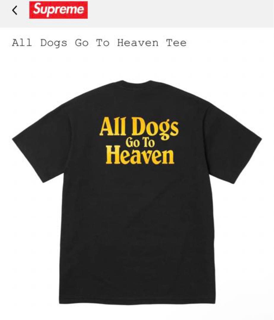 黒 Supreme All Dogs Go To Heaven L/S Top Supreme All Dogs Go To Heaven