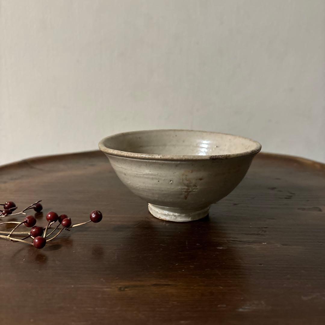 李朝小鉢 堅手 白磁 小服茶碗 大盃 韓国アンティーク 古道具 古民芸