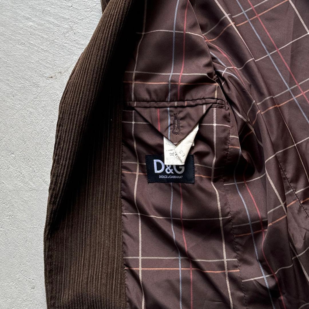 90s d&g dolce&gabbana コーデュロイ ジャケット 茶