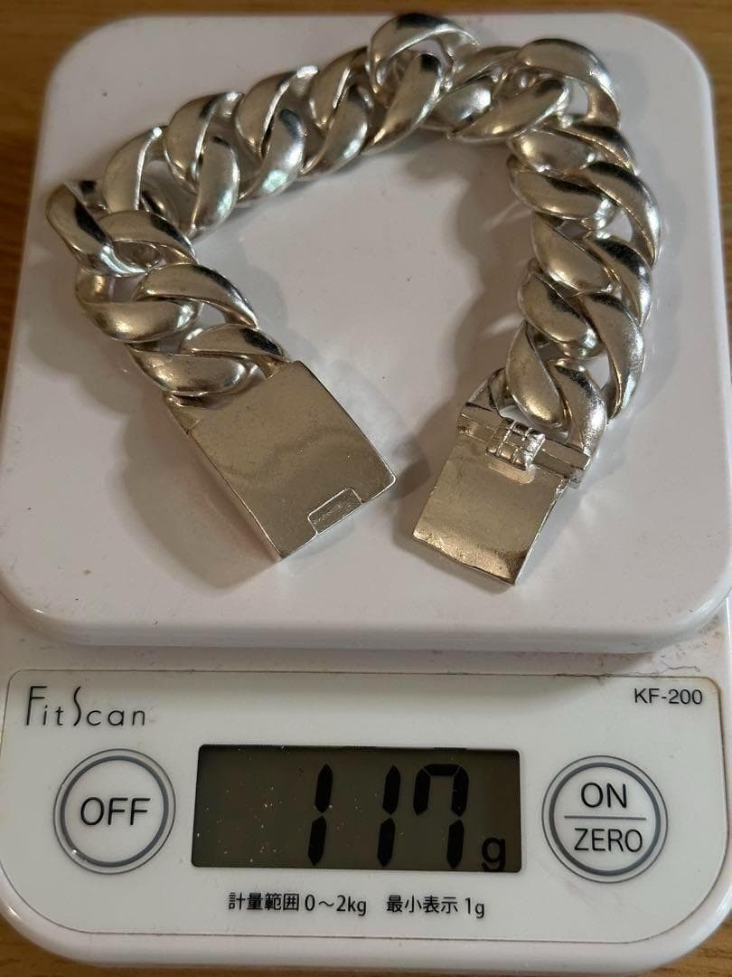 超重厚 117g80sヴィンテージ ブレスレット シルバー925 - メルカリ