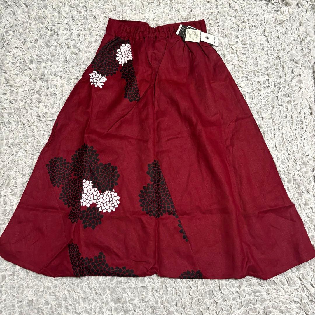 【新品未使用】SOU・SOU 麻　富士　こきひ×雲間に菊　サルエルパンツ