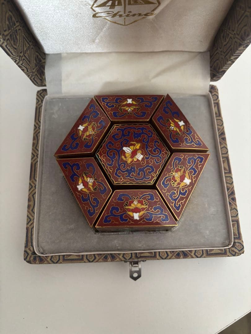 【中国美術】七宝焼 絵付 人物画 古美術 骨董品 アンティーク小物入れ 中国美術】七宝焼 絵付 人物画 古美術 骨董品 アンティーク小物入れ 刻印