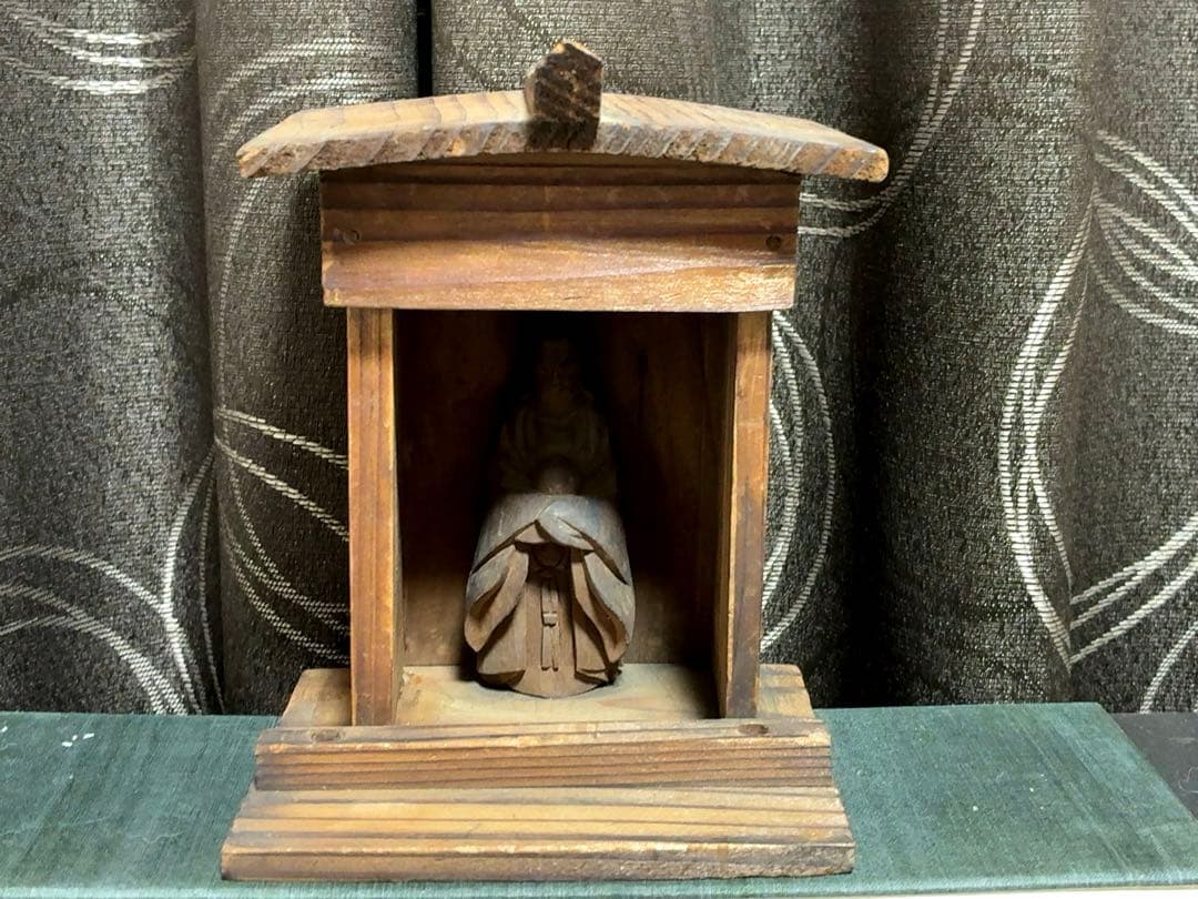 呪物 天照大神 木彫 置物 神棚 仏像 神仏習合 骨董 アンティーク