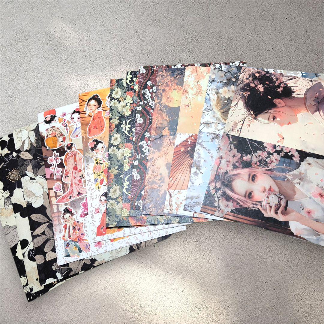 断捨離】国内作家様 デザインペーパー/コラージュシート 50枚まとめ