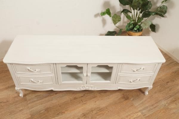 新品】ハンプトン リビングボード アンティークホワイト アウトレット