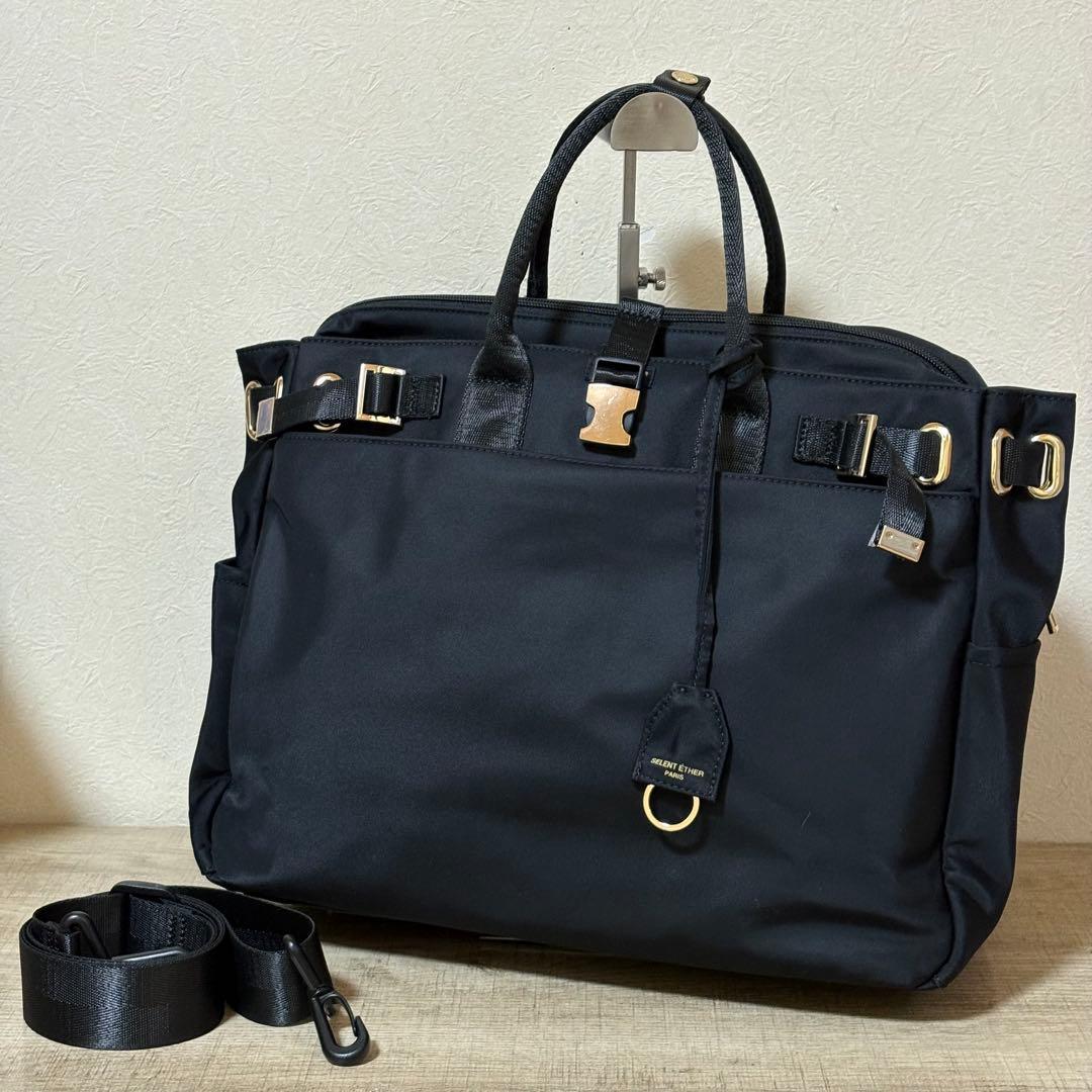 SELENT ETHER 超多機能 ナイロン ビジネスバッグ ブラック