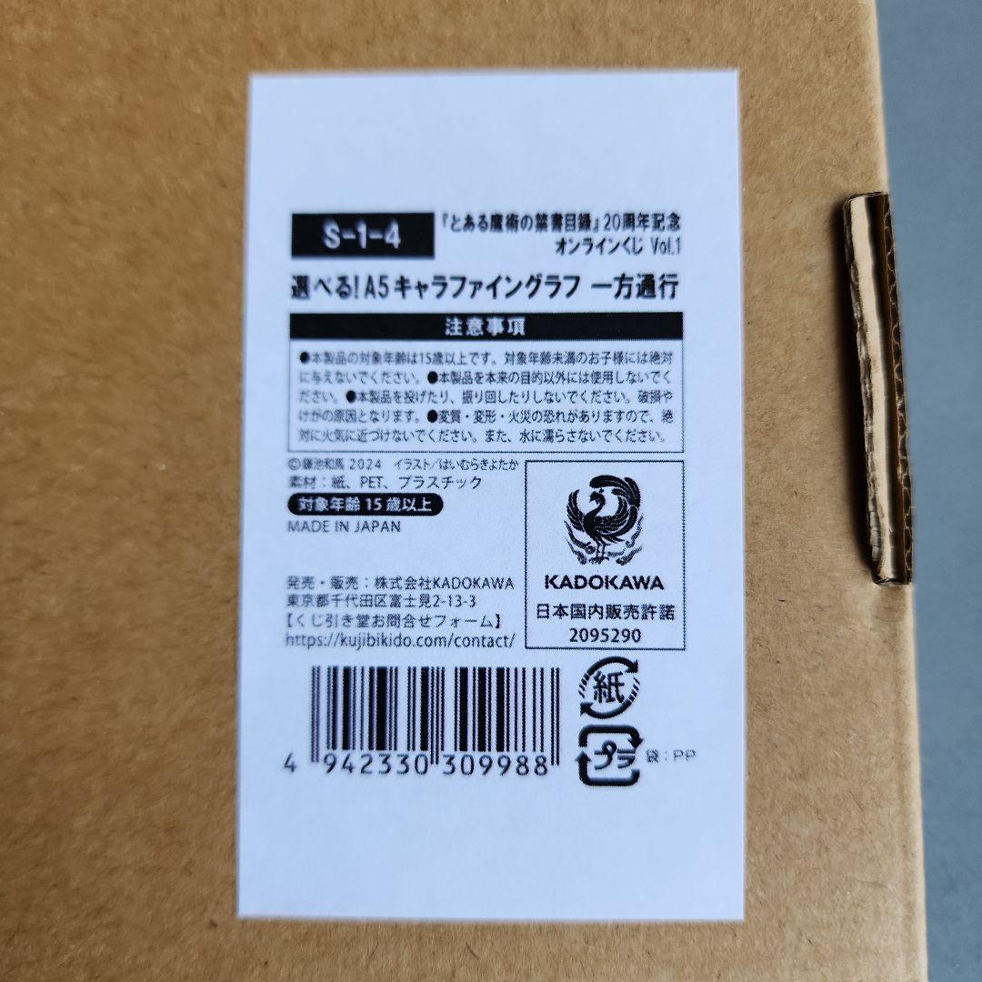 とある魔術の禁書目録 超電磁砲 一方通行 くじ引き堂 S賞 ファイン