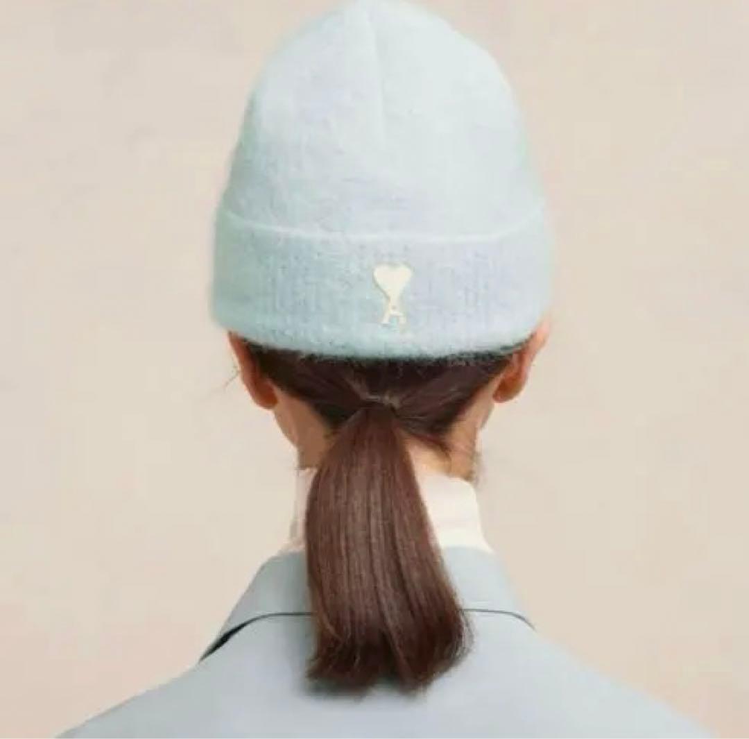 amiparis アミパリス ビーニー グレーニット帽 - メルカリ