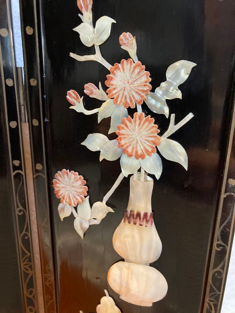 中国粉彩花卉紋筆入同治年製送料込み0814