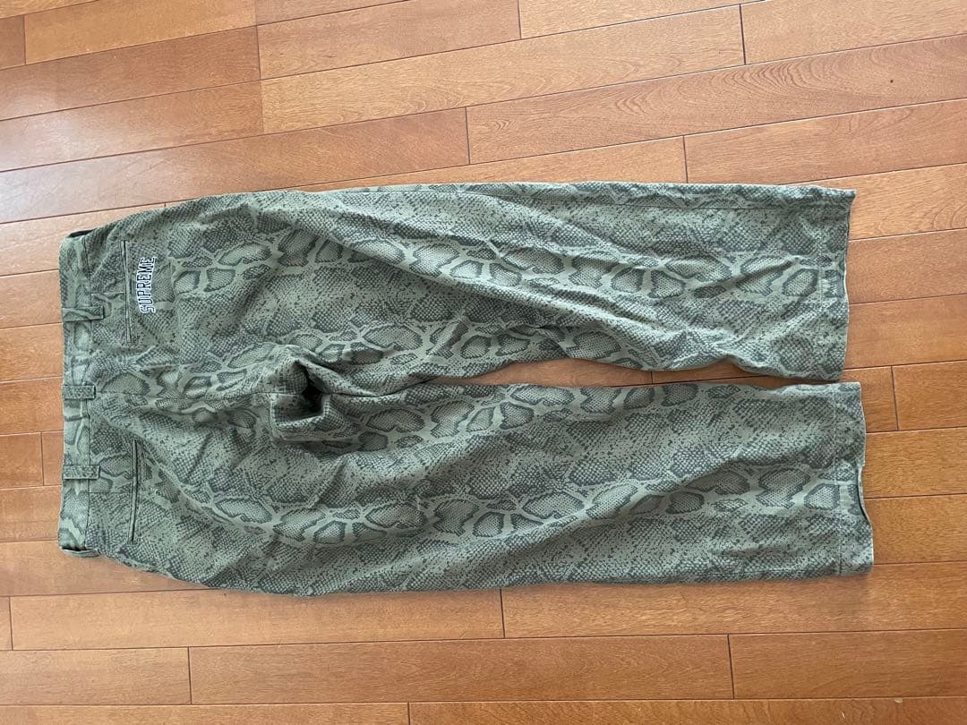 Supreme ヘビ柄 チノパン 32