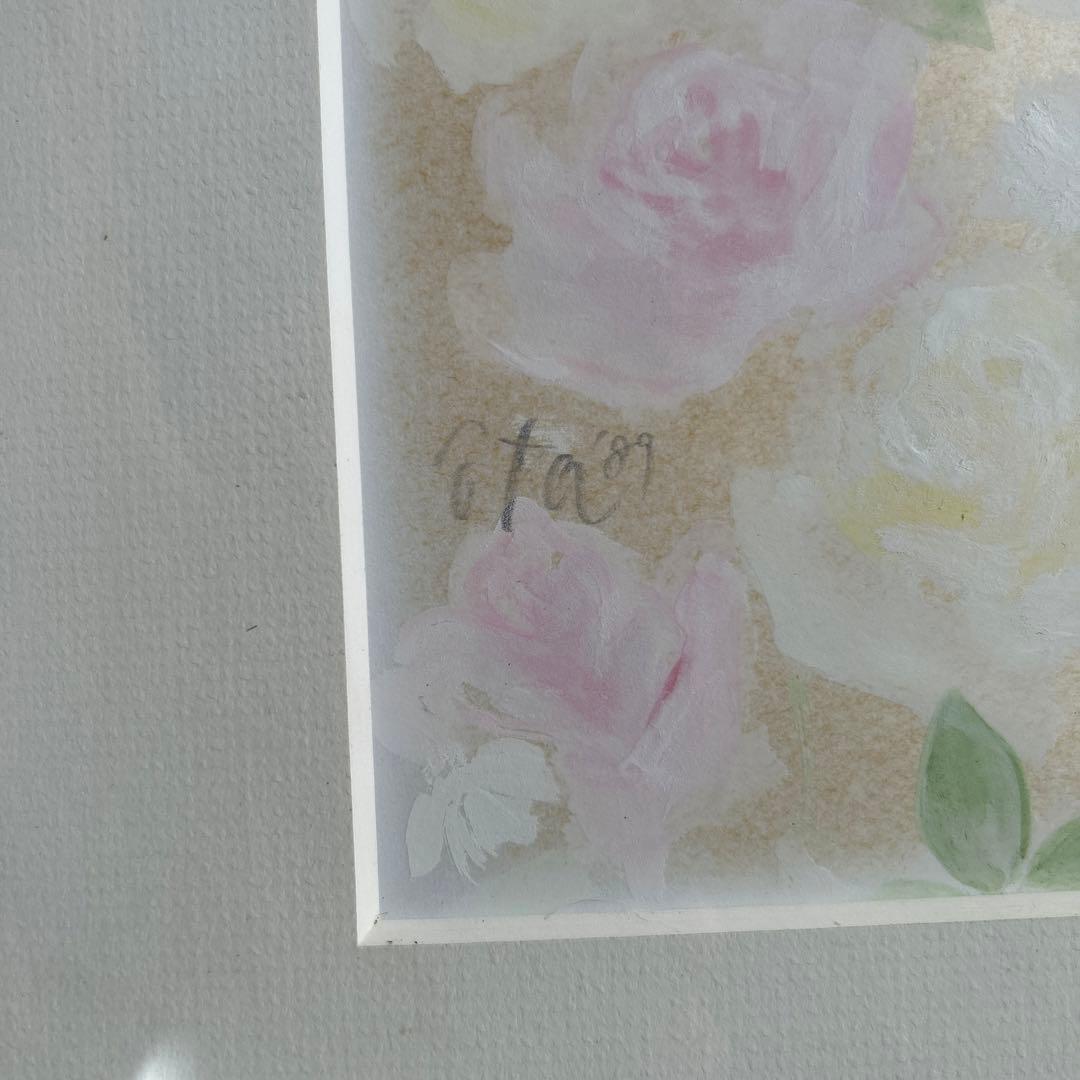 絵画 水彩画 原画 少女 おおた慶文 「バラのかくれんぼ」