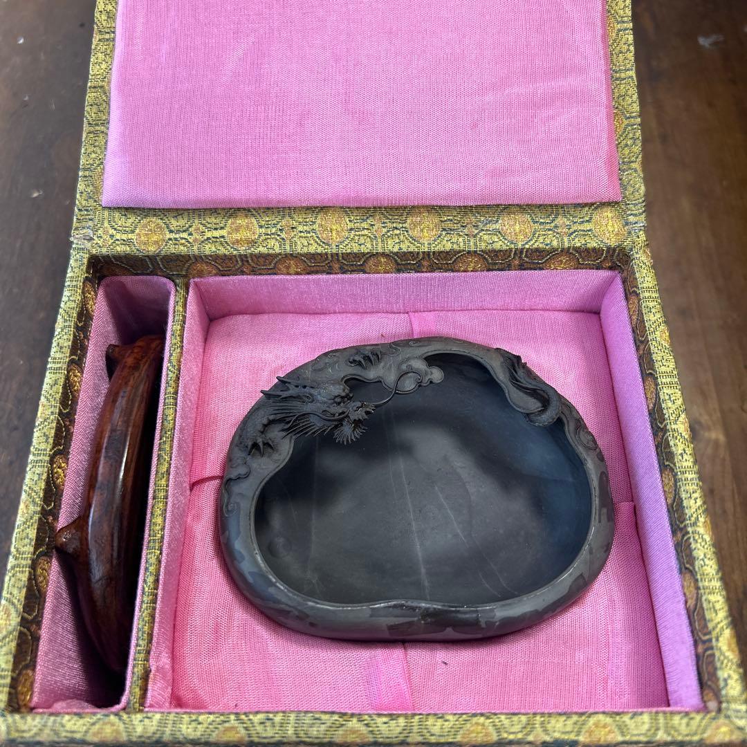 書道 硯 老坑水盂雲龍型 美術品 芸術品 骨董品 工芸品 最高級 逸品