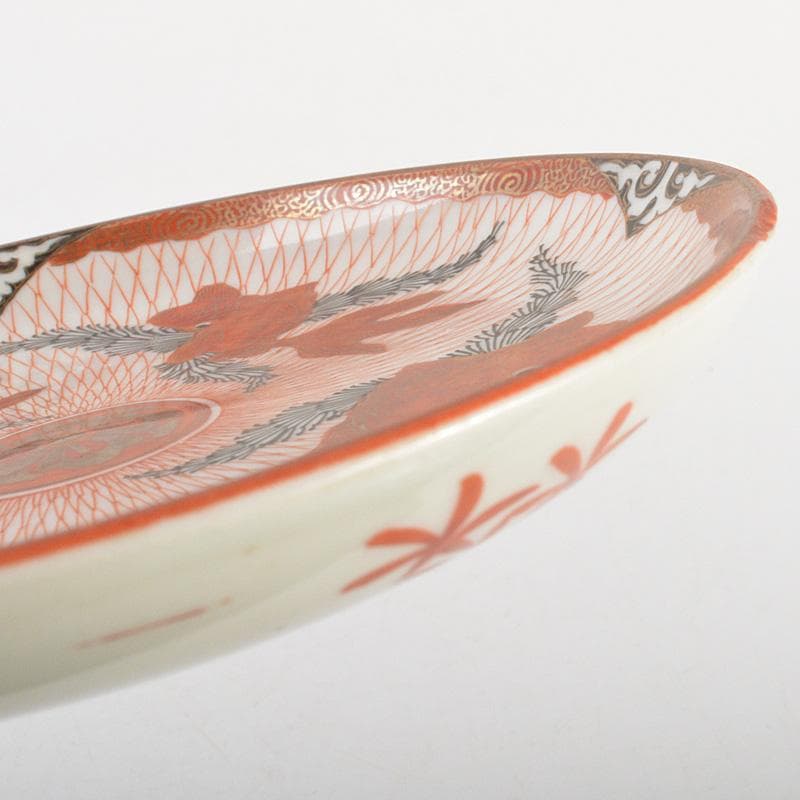 りんぞう様専用 赤絵八郎手 金魚文 手塩皿 小皿 五客 時代箱 D