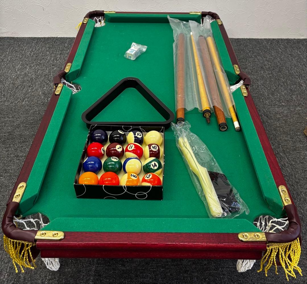 木製 コンパクトビリヤード テーブルセット 約92×50×20cm