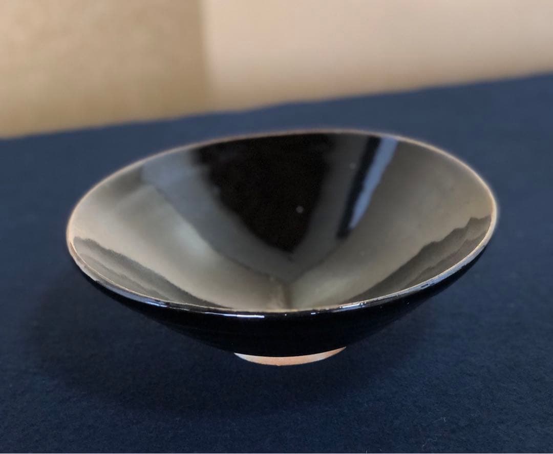 割引❗️《R》茶道具 木の葉天目釉 茶碗 木村盛和作 陶歴書 共箱250922あ3