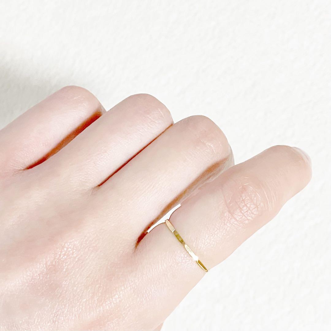 【値下げ×】【素敵】K18 デザイン　リング