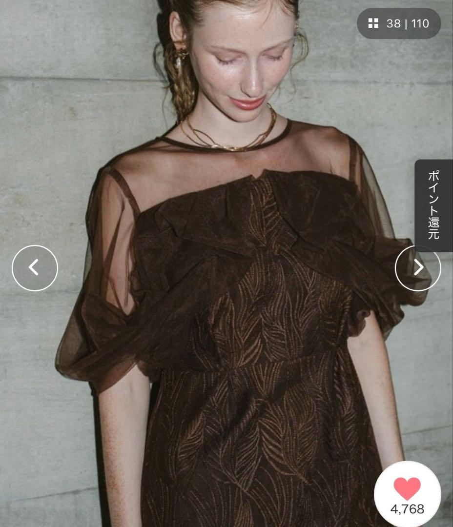 Tornade pencil dress et.UNiVER ブラウン　ドレス