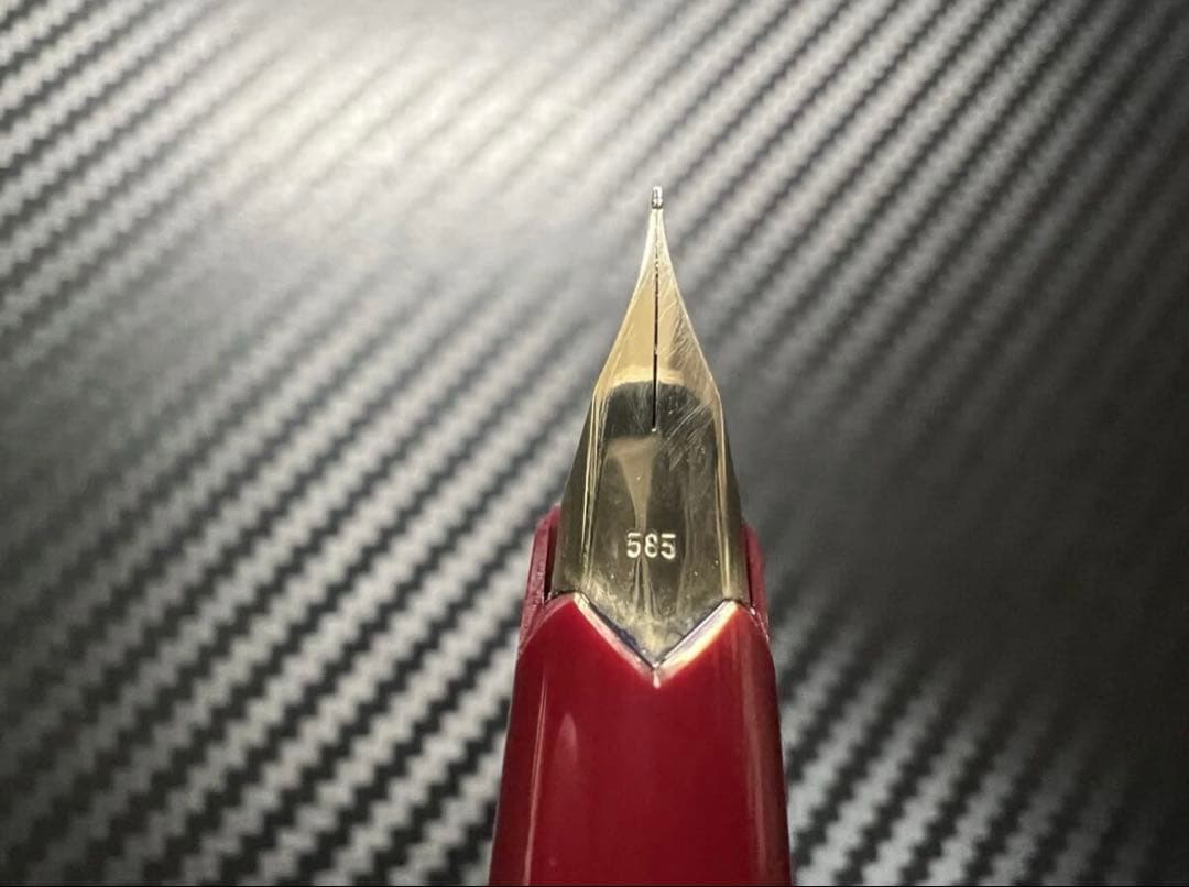 未使用に近い モンブラン No.221 万年筆 ボルドー EF 極細字