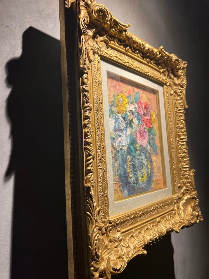 佐崎紘一 【薔薇】厚塗り油彩画