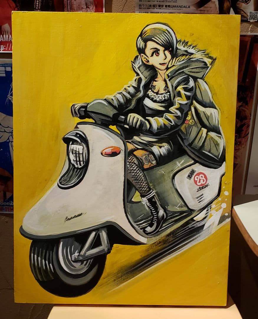 ART 手描き アート ラビット 一点モノ イラスト｜ART 手描き アート