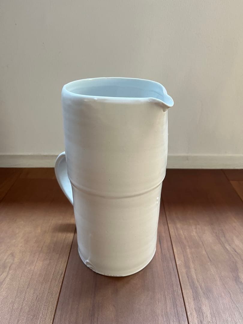 黒田泰蔵　白磁ピッチャー 木箱付き